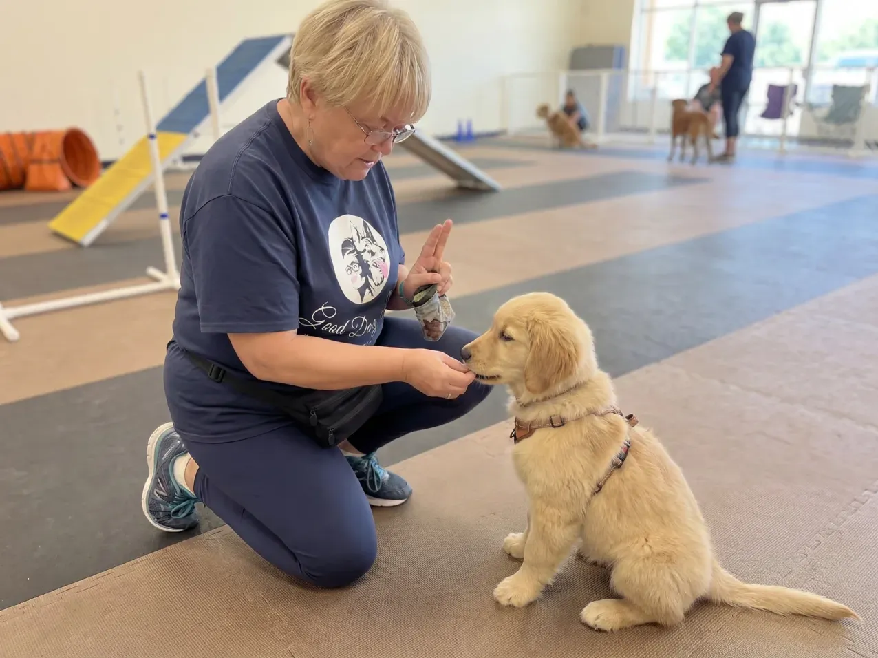 Beth training a dog at Good Dog Lady